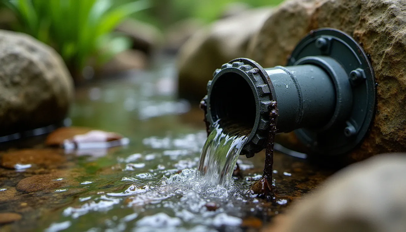 Structure de prise d'eau avec filtre dans un ruisseau